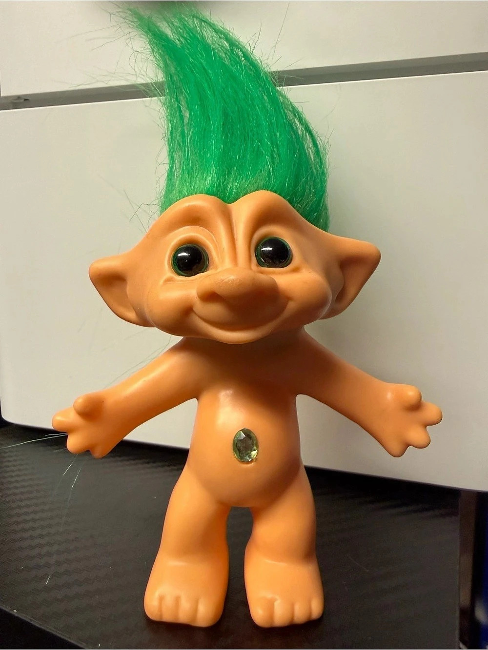 Troll with Green Hair and Green Gem Belly